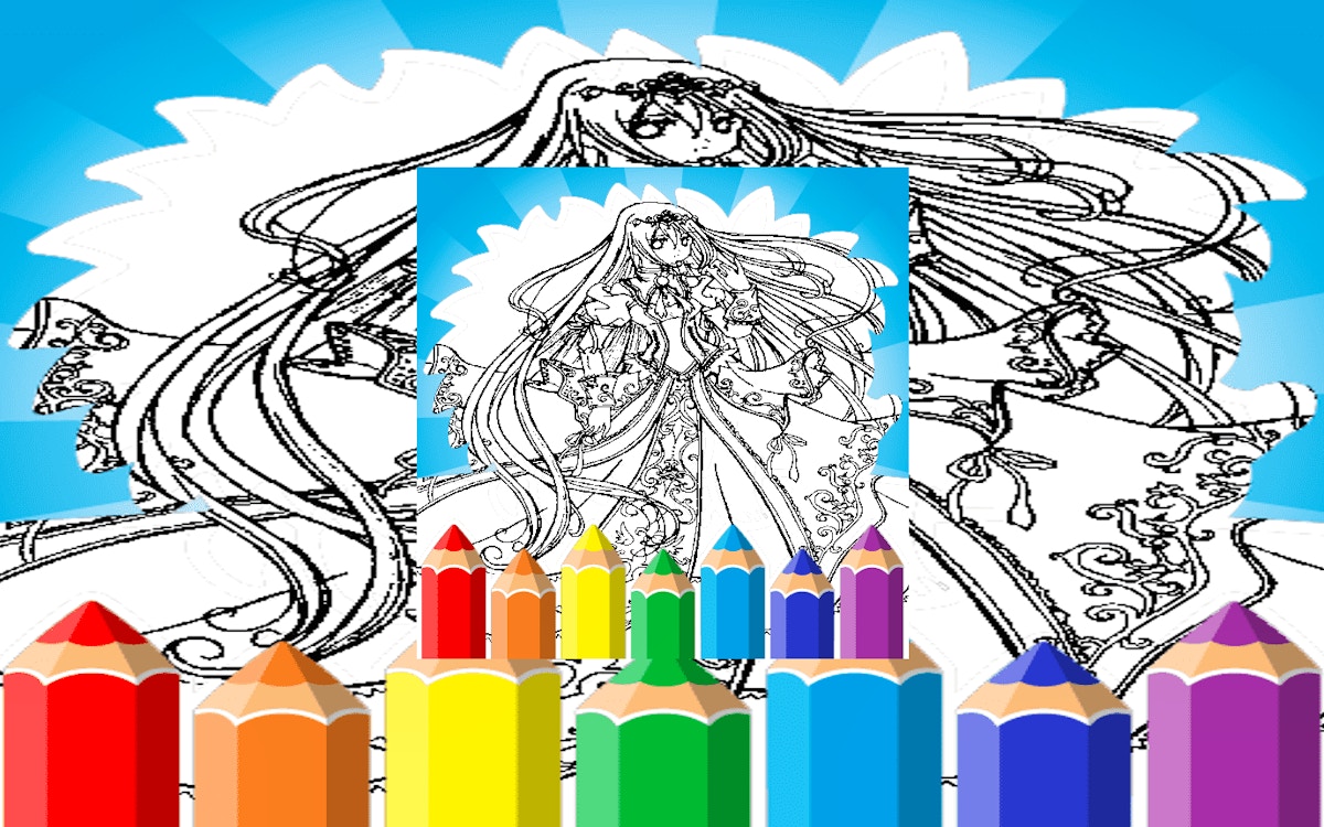 Anime Princess Coloring Pages