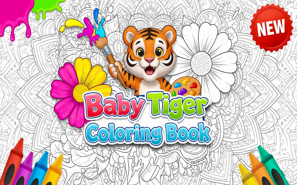 Baby Tiger Coloring Book