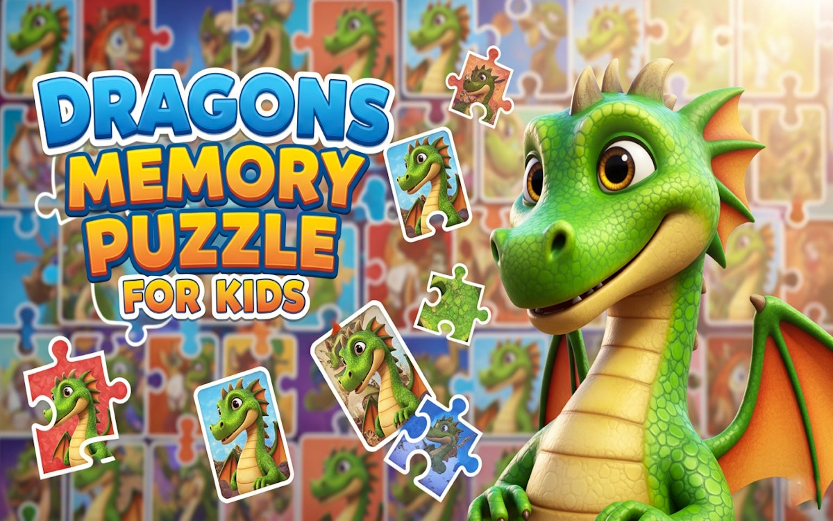 Dragons Memory Puzzle for Kids