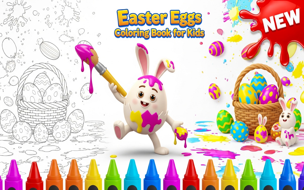 Easter Eggs Coloring Book for Kids