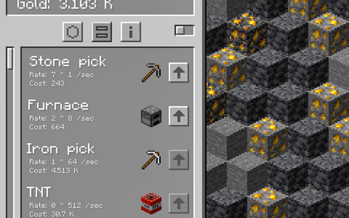 Minecraft Gold Clicker